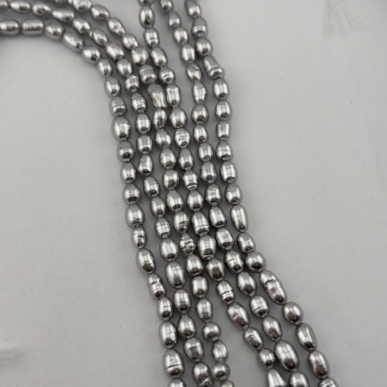 Майорка рис цвет серый размер 4*6мм