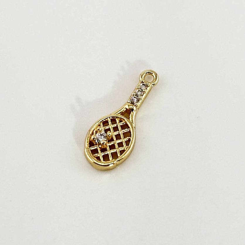 Подвеска ракетка размер 18*7мм цвет золото