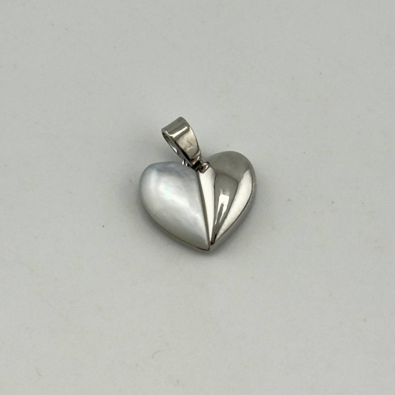 Подвеска Сердце размер 12,5мм цвет серебро